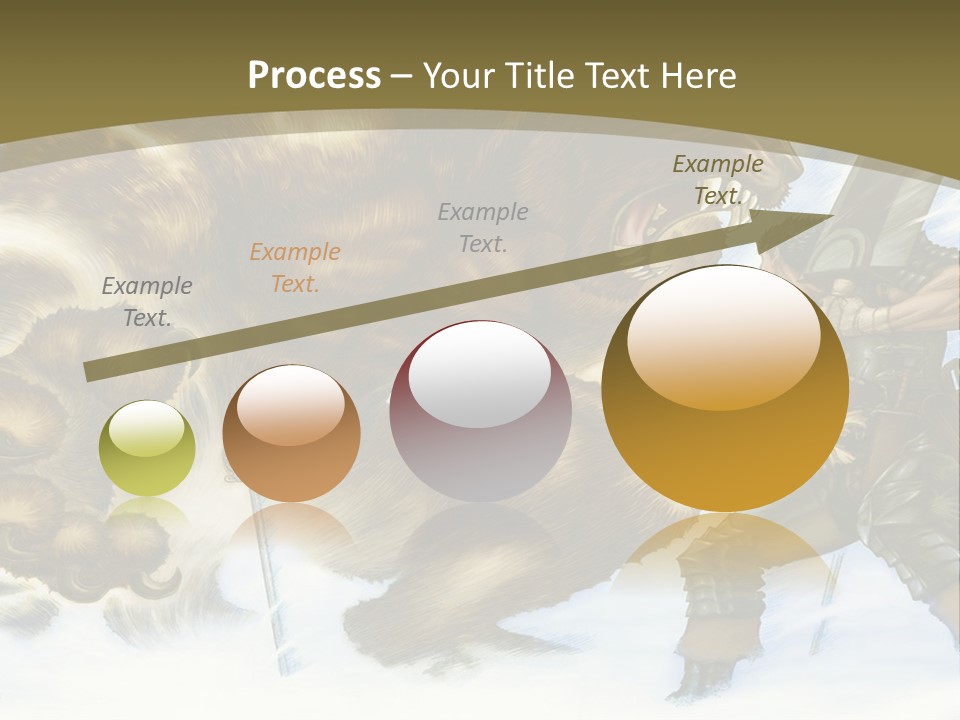 A Man With A Sword And A Big Bear In The Background PowerPoint Template