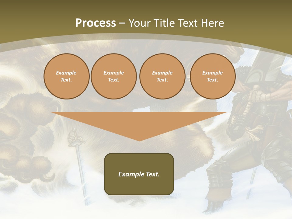 A Man With A Sword And A Big Bear In The Background PowerPoint Template