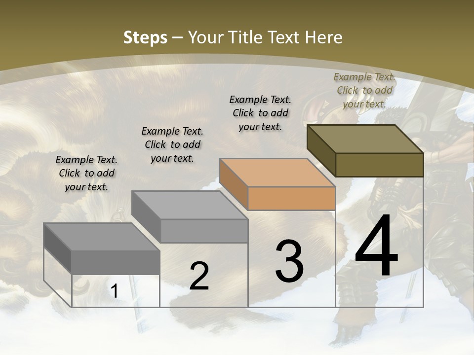 A Man With A Sword And A Big Bear In The Background PowerPoint Template