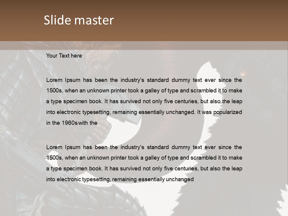 A Picture Of A Demon And A Demon With A Sword PowerPoint Template