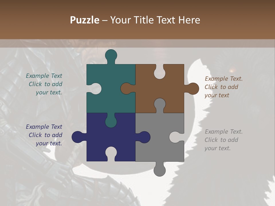 A Picture Of A Demon And A Demon With A Sword PowerPoint Template