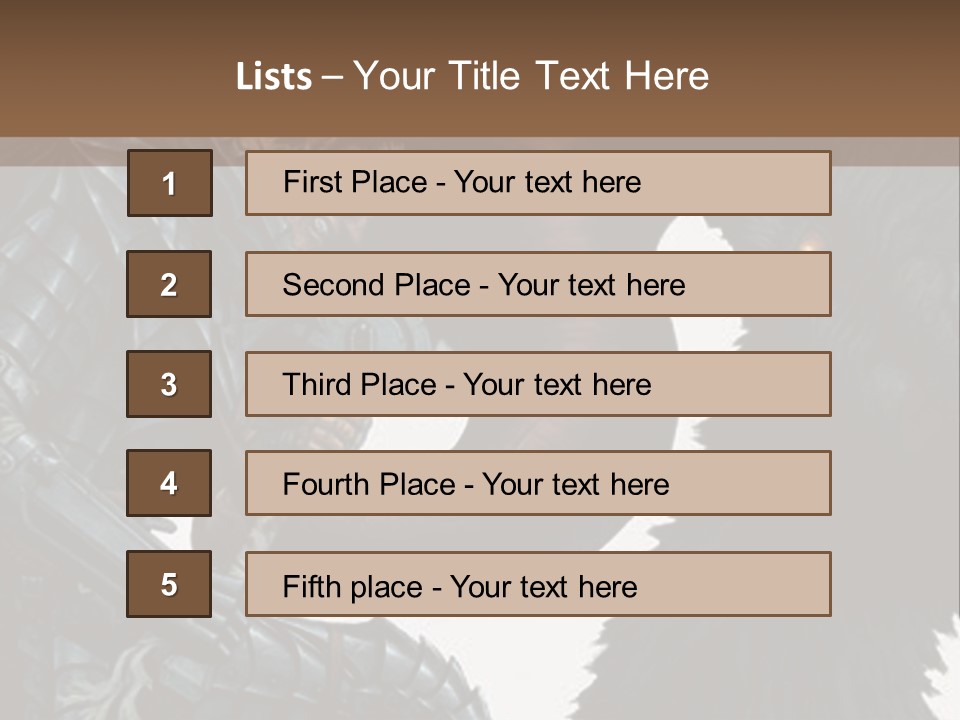 A Picture Of A Demon And A Demon With A Sword PowerPoint Template