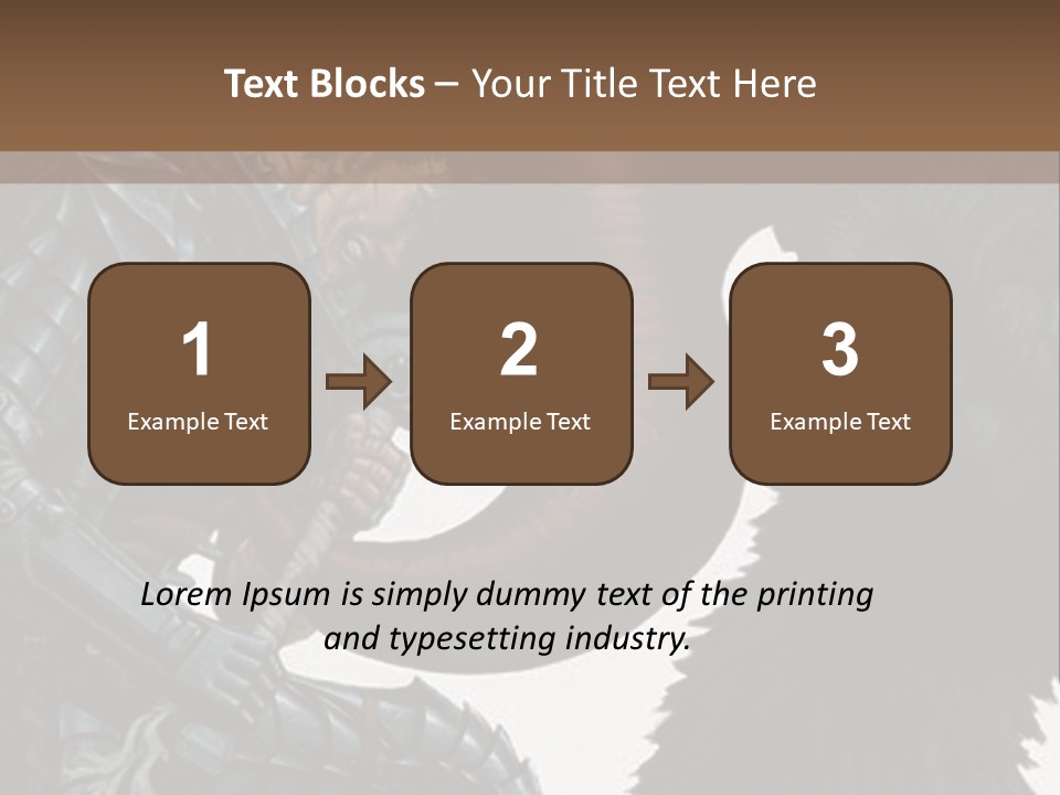 A Picture Of A Demon And A Demon With A Sword PowerPoint Template