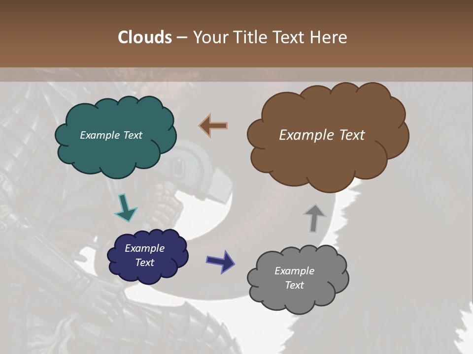 A Picture Of A Demon And A Demon With A Sword PowerPoint Template