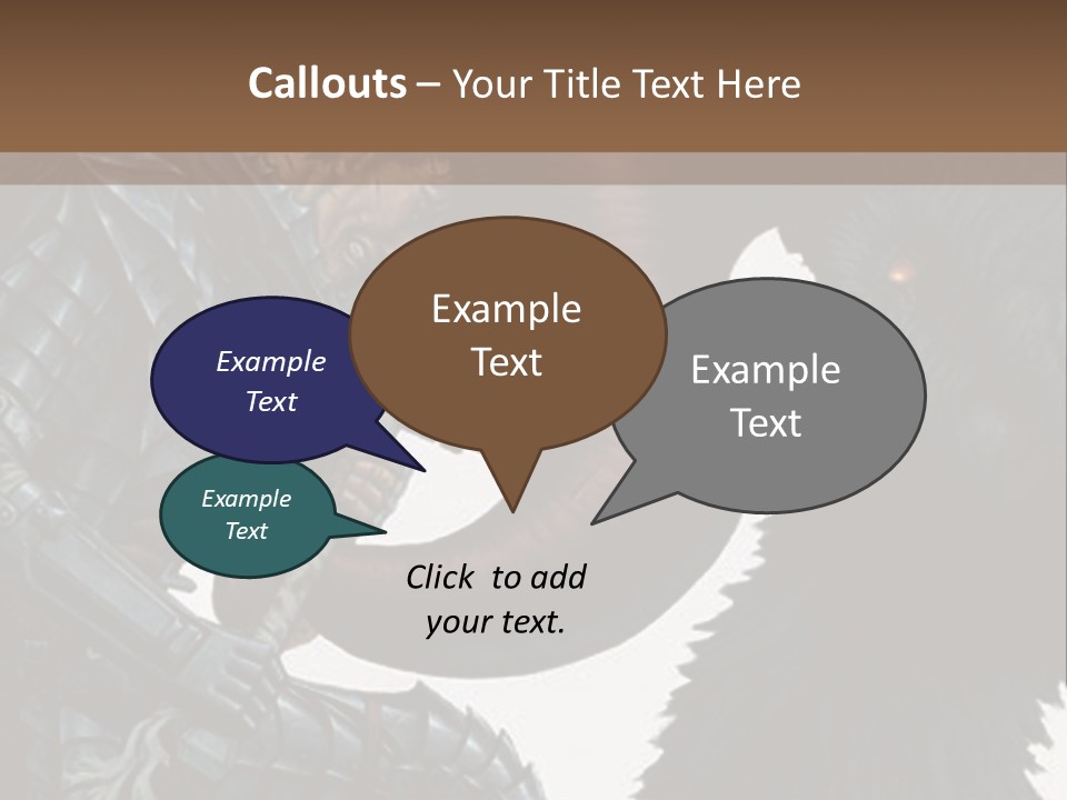 A Picture Of A Demon And A Demon With A Sword PowerPoint Template