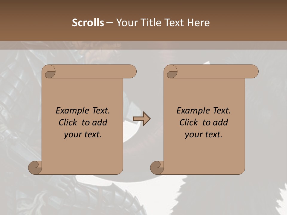 A Picture Of A Demon And A Demon With A Sword PowerPoint Template