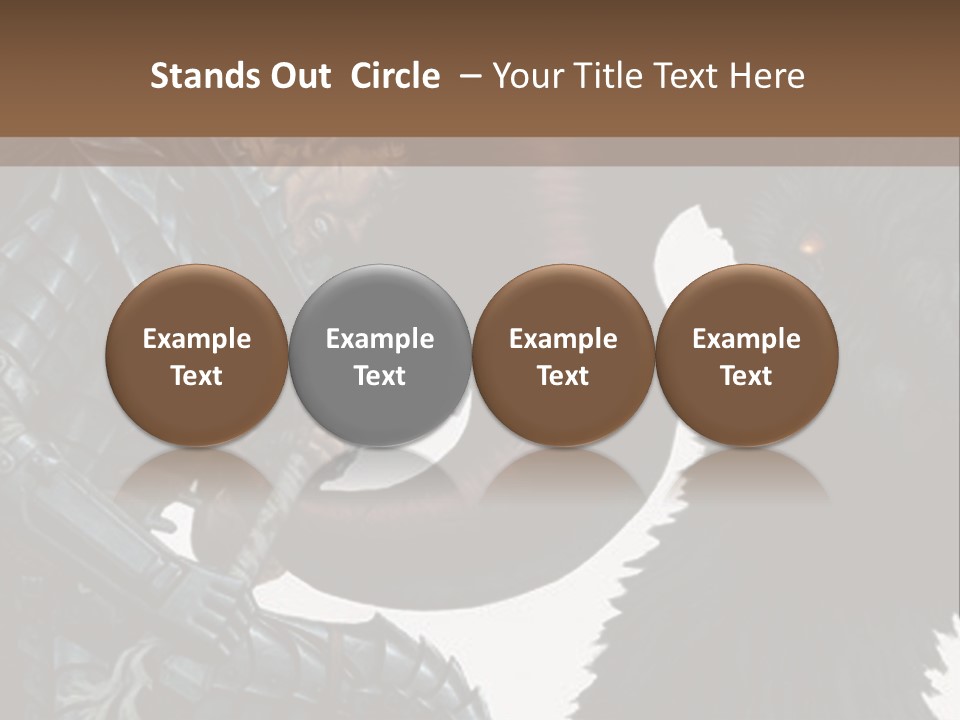 A Picture Of A Demon And A Demon With A Sword PowerPoint Template