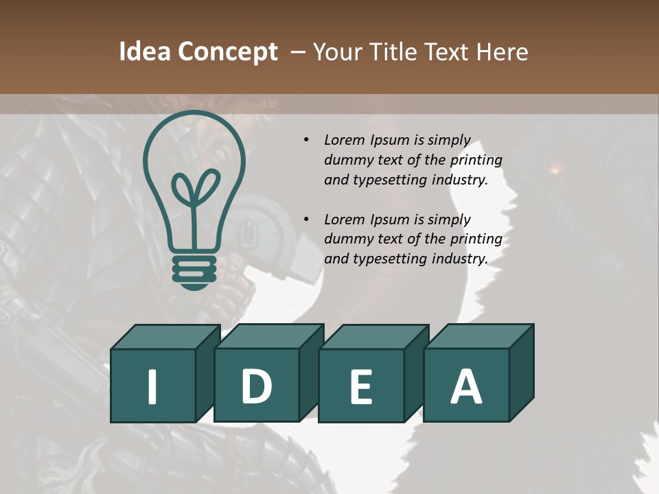 A Picture Of A Demon And A Demon With A Sword PowerPoint Template