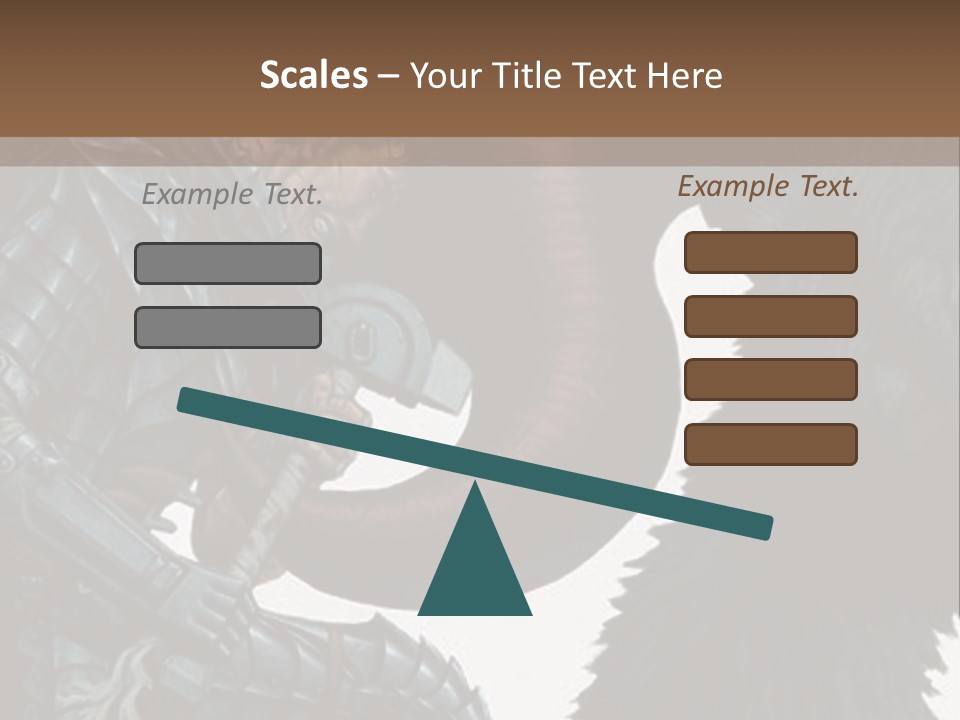 A Picture Of A Demon And A Demon With A Sword PowerPoint Template