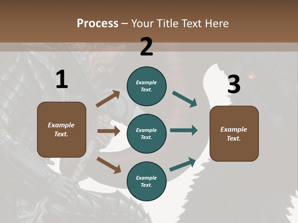 A Picture Of A Demon And A Demon With A Sword PowerPoint Template