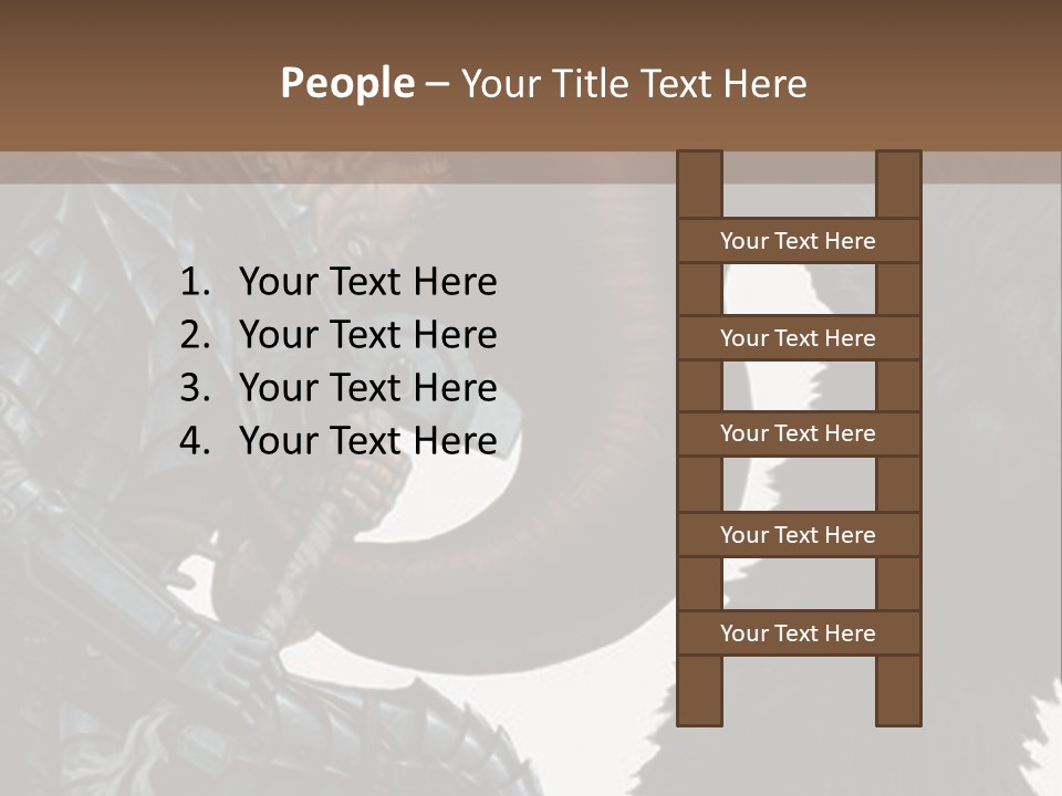 A Picture Of A Demon And A Demon With A Sword PowerPoint Template