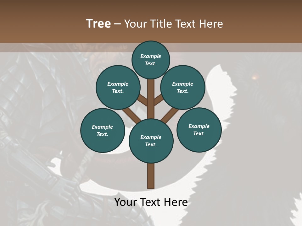 A Picture Of A Demon And A Demon With A Sword PowerPoint Template