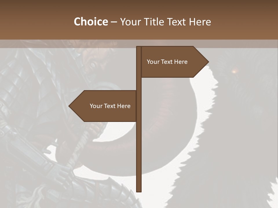 A Picture Of A Demon And A Demon With A Sword PowerPoint Template