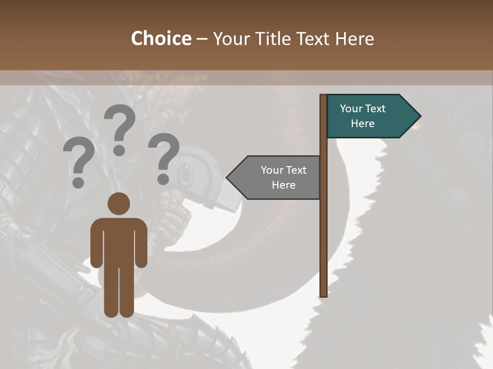 A Picture Of A Demon And A Demon With A Sword PowerPoint Template