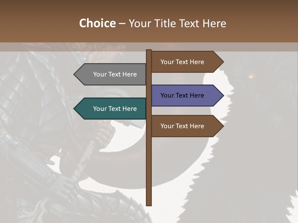 A Picture Of A Demon And A Demon With A Sword PowerPoint Template
