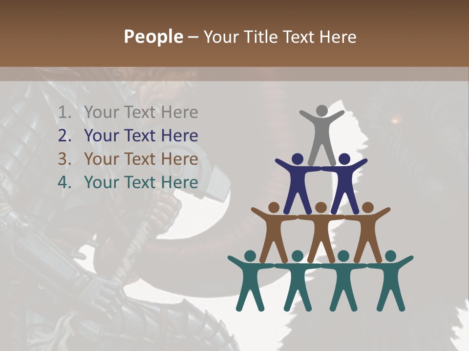 A Picture Of A Demon And A Demon With A Sword PowerPoint Template