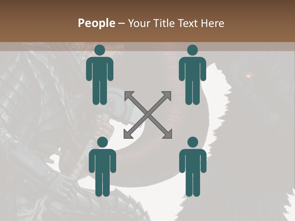 A Picture Of A Demon And A Demon With A Sword PowerPoint Template