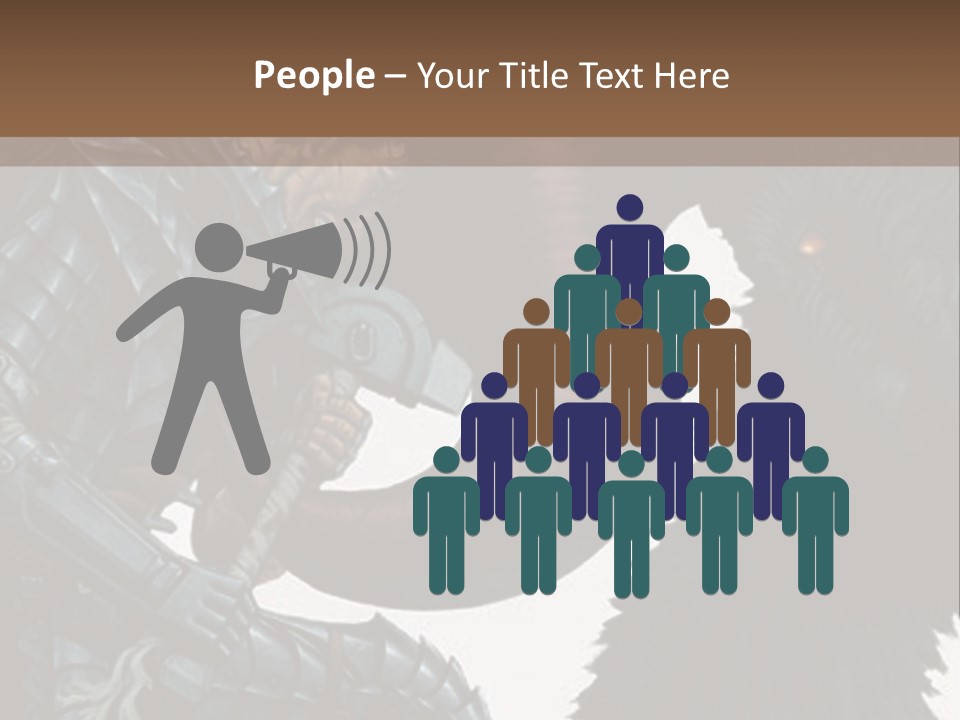 A Picture Of A Demon And A Demon With A Sword PowerPoint Template