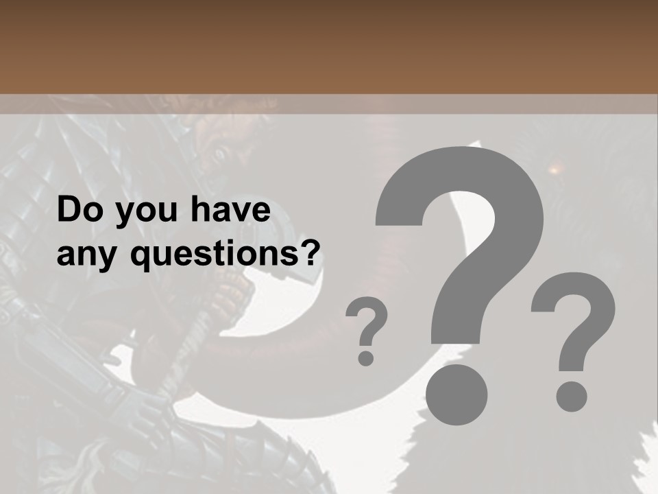 A Picture Of A Demon And A Demon With A Sword PowerPoint Template