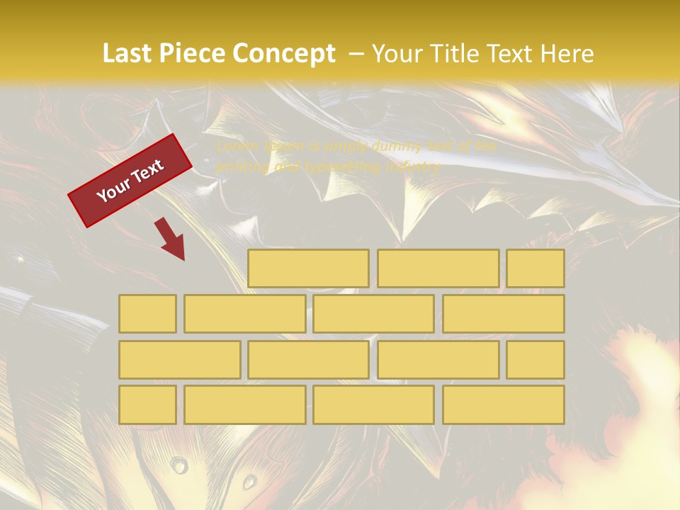 A Picture Of A Dragon With Flames In The Background PowerPoint Template