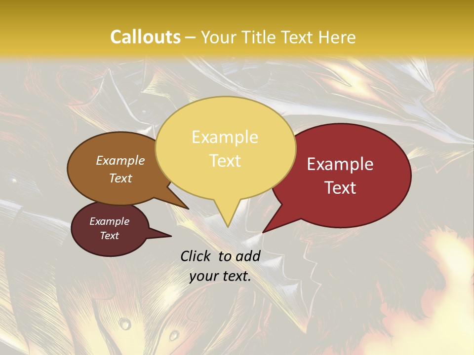 A Picture Of A Dragon With Flames In The Background PowerPoint Template