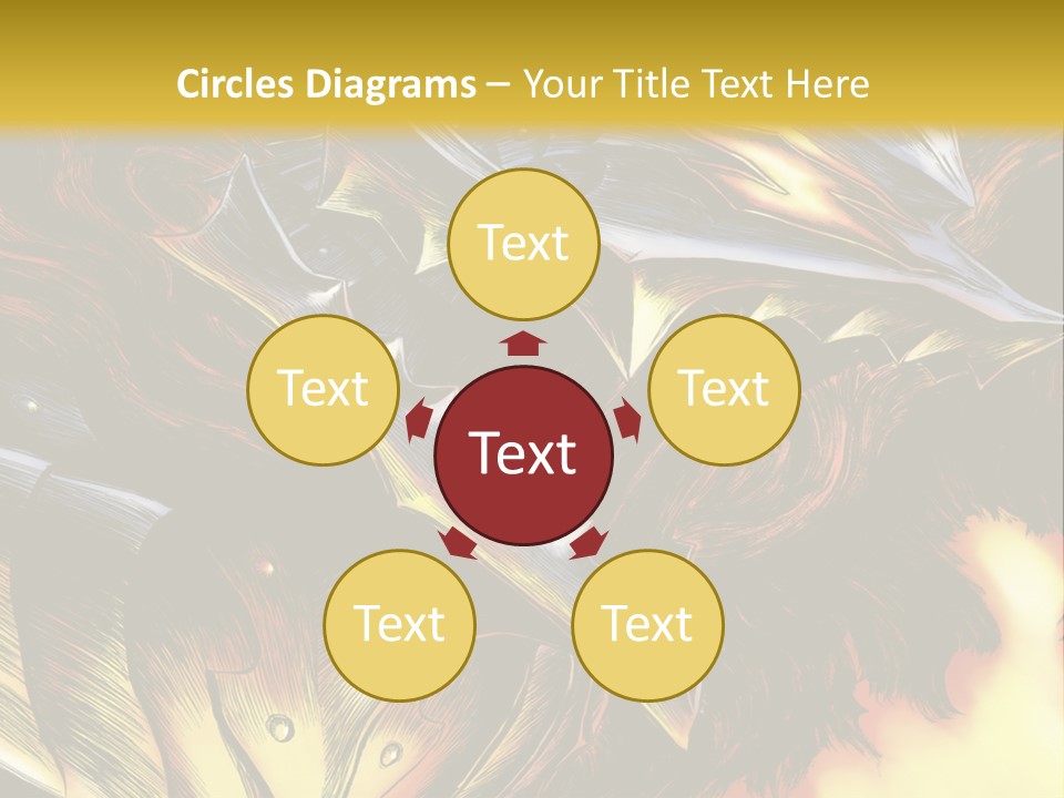 A Picture Of A Dragon With Flames In The Background PowerPoint Template