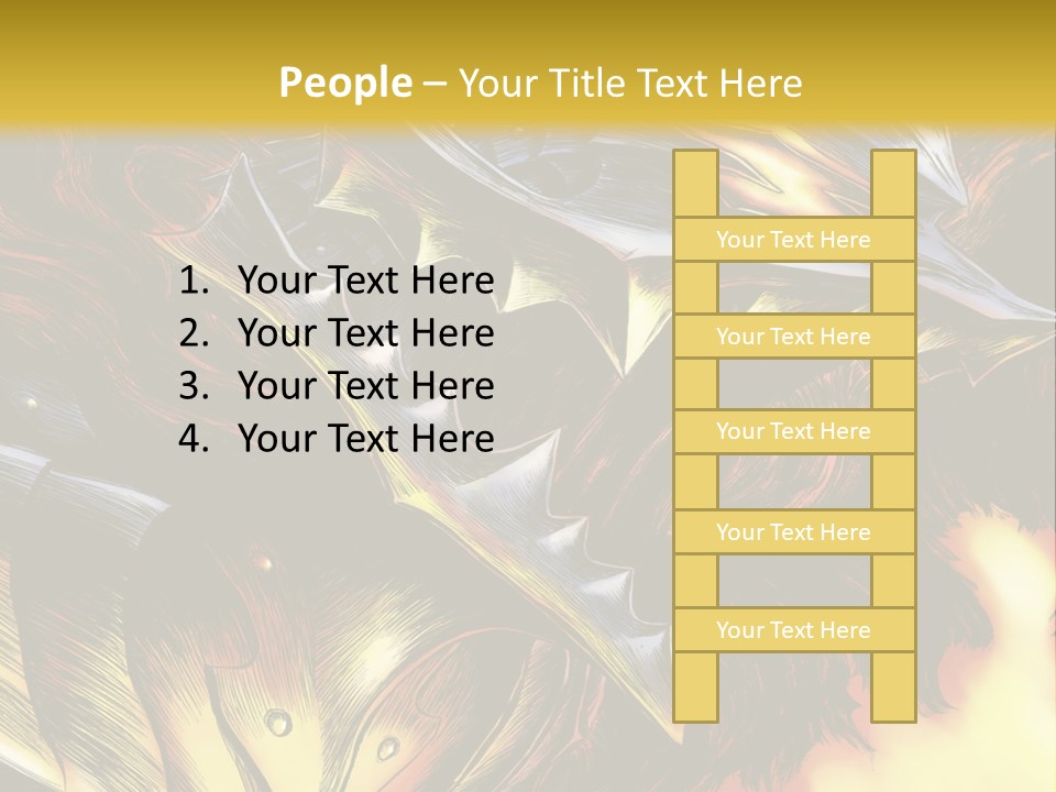 A Picture Of A Dragon With Flames In The Background PowerPoint Template