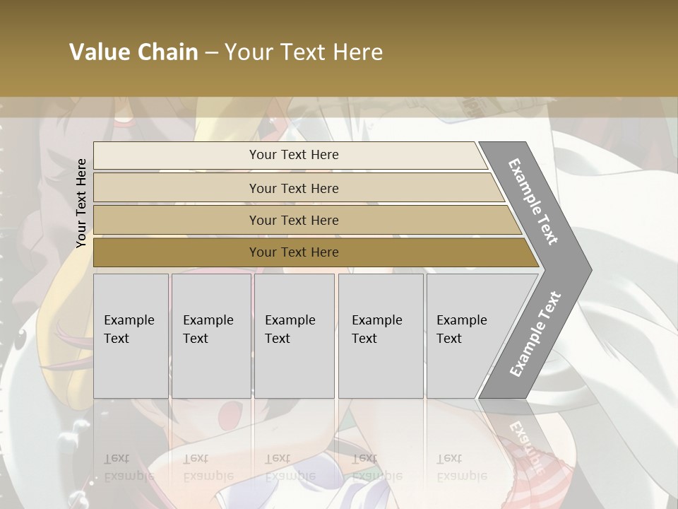 A Group Of Anime Girls In A Room With A Teddy Bear PowerPoint Template