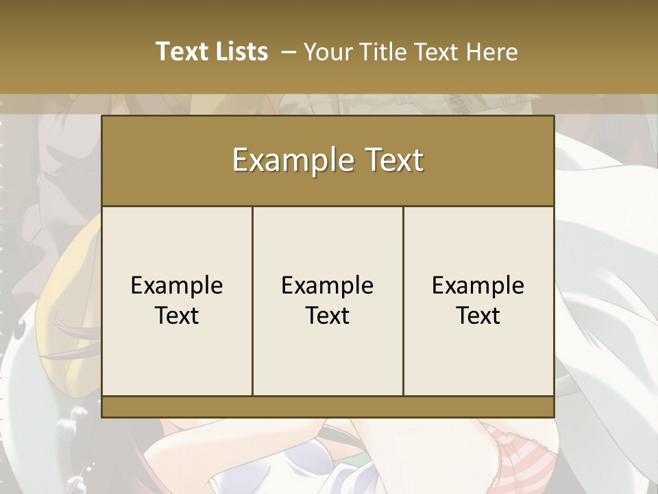 A Group Of Anime Girls In A Room With A Teddy Bear PowerPoint Template