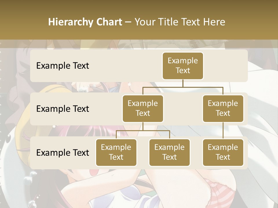 A Group Of Anime Girls In A Room With A Teddy Bear PowerPoint Template