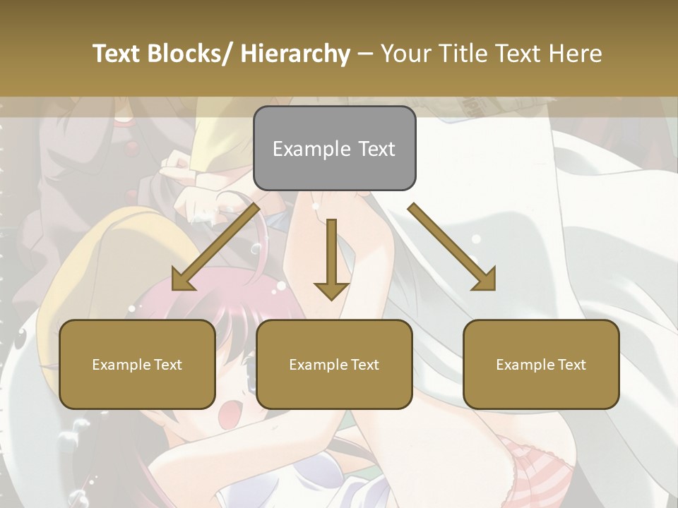 A Group Of Anime Girls In A Room With A Teddy Bear PowerPoint Template