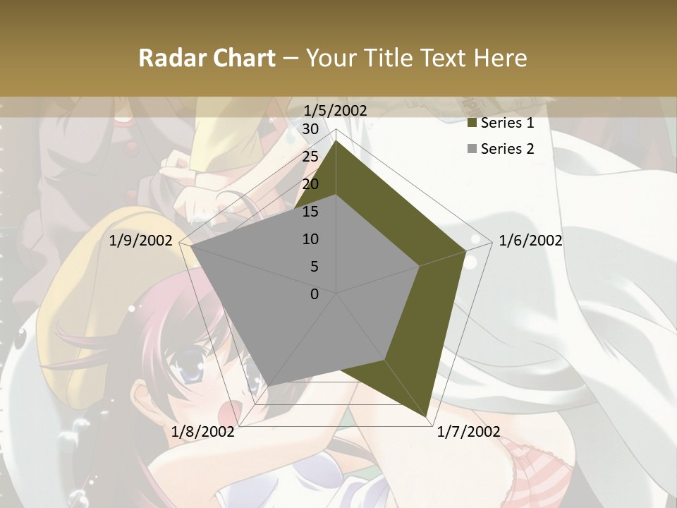 A Group Of Anime Girls In A Room With A Teddy Bear PowerPoint Template