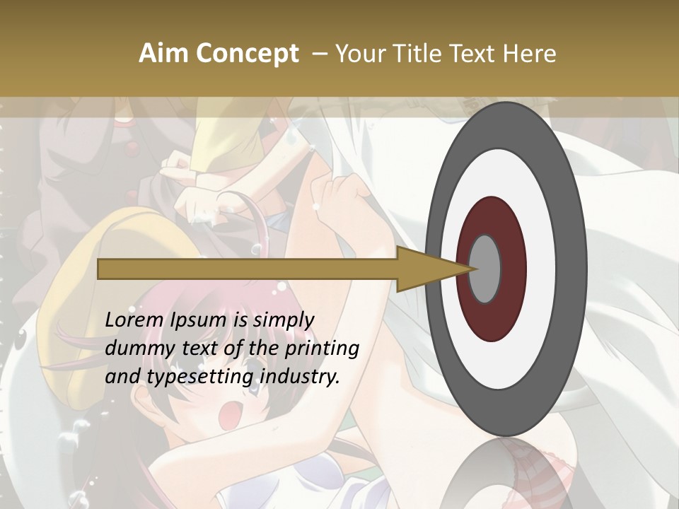 A Group Of Anime Girls In A Room With A Teddy Bear PowerPoint Template