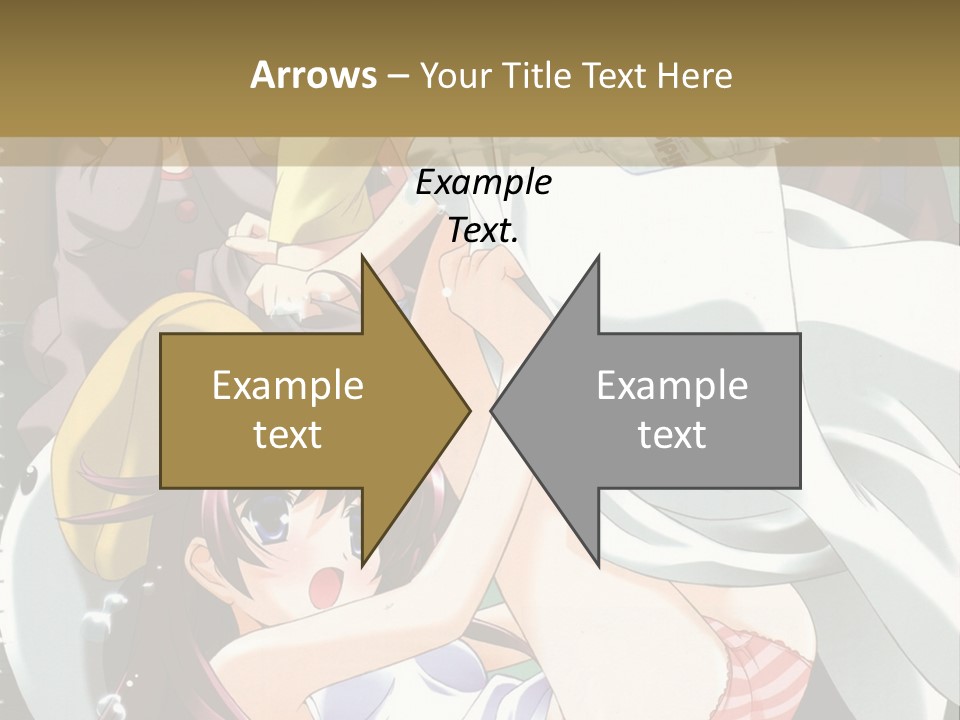 A Group Of Anime Girls In A Room With A Teddy Bear PowerPoint Template