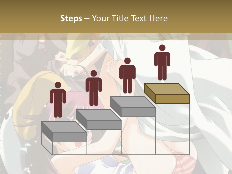 A Group Of Anime Girls In A Room With A Teddy Bear PowerPoint Template