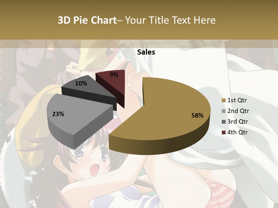 A Group Of Anime Girls In A Room With A Teddy Bear PowerPoint Template