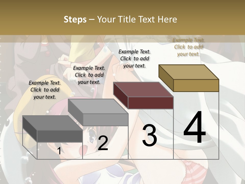 A Group Of Anime Girls In A Room With A Teddy Bear PowerPoint Template