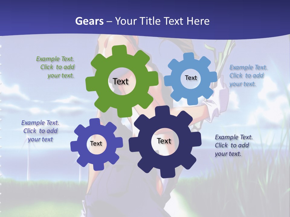 A Woman With A Scissor Powerpoint Presentation Template PowerPoint Template