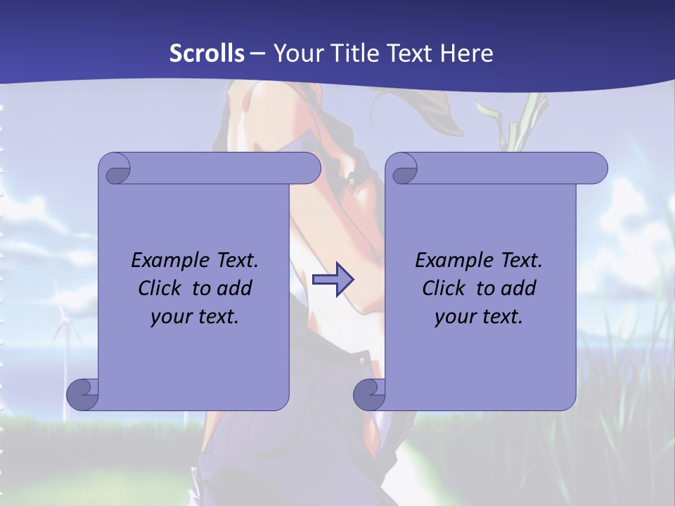 A Woman With A Scissor Powerpoint Presentation Template PowerPoint Template