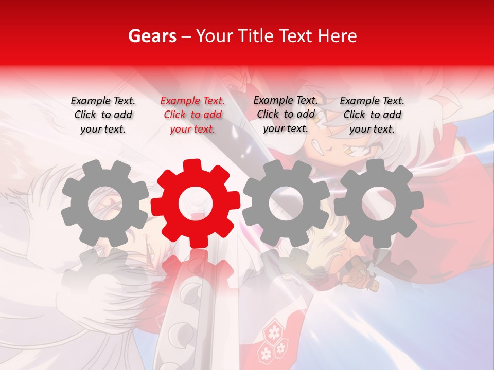 A Cartoon Character With A Sword In His Hand PowerPoint Template