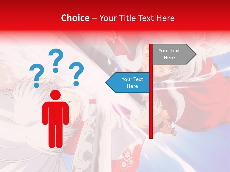 A Cartoon Character With A Sword In His Hand PowerPoint Template