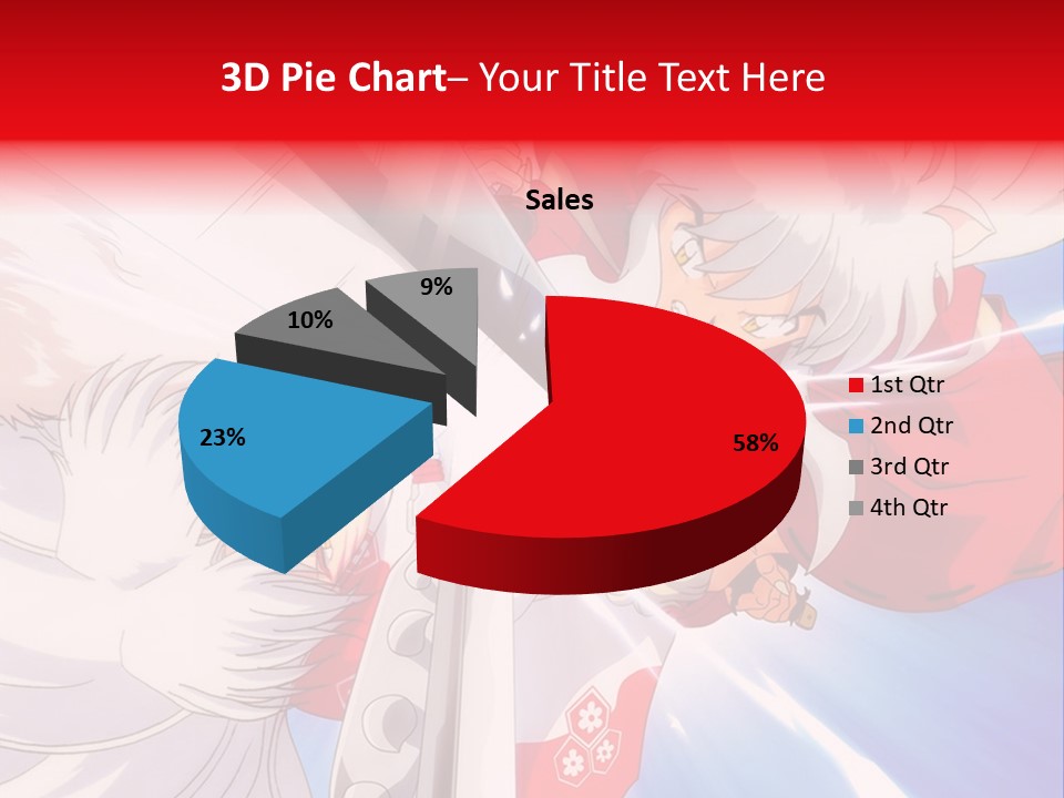 A Cartoon Character With A Sword In His Hand PowerPoint Template