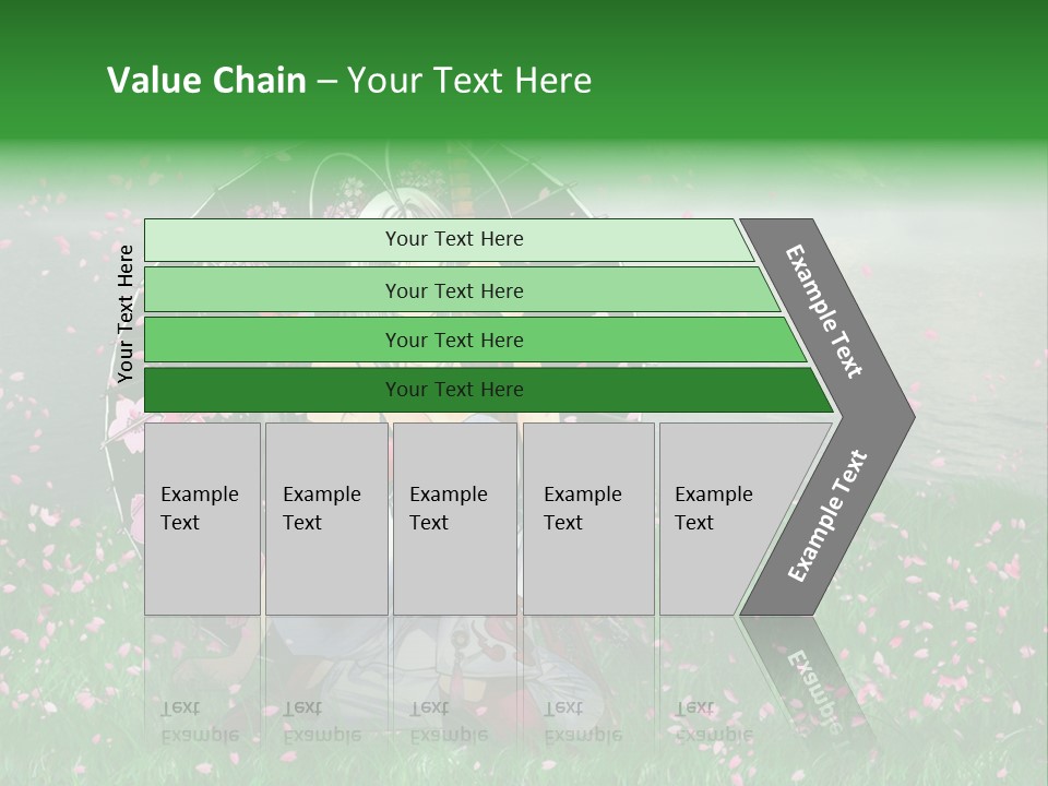 A Woman Holding An Umbrella In A Field Of Flowers PowerPoint Template
