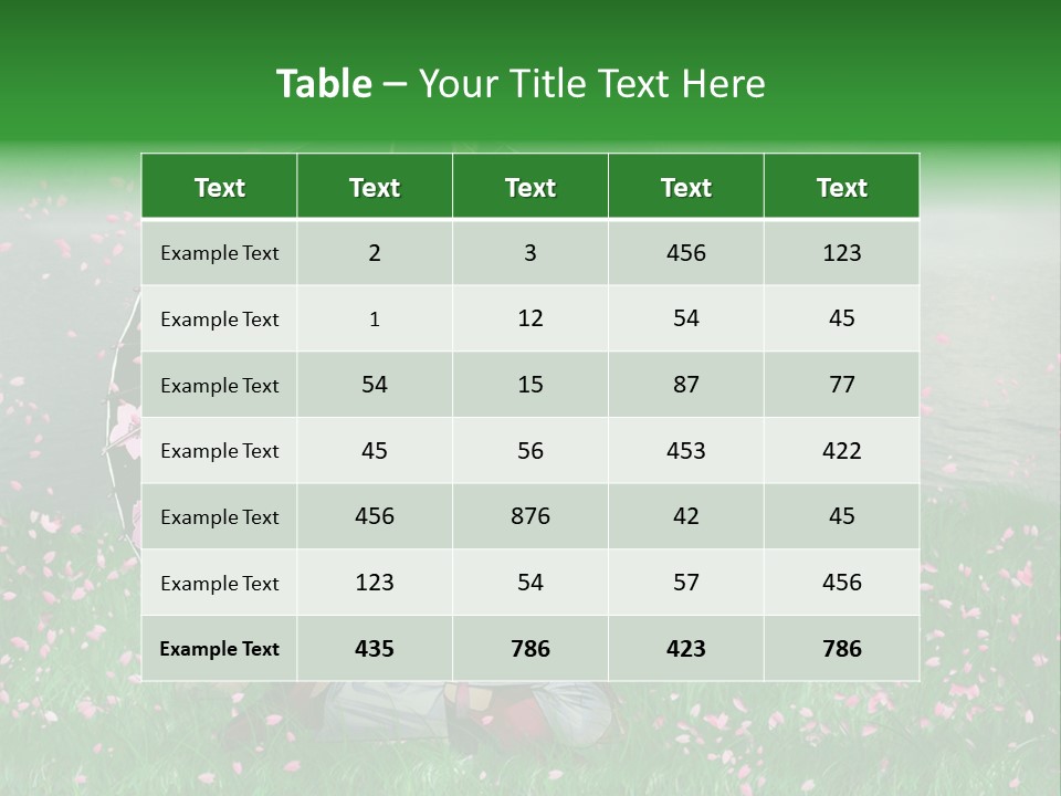 A Woman Holding An Umbrella In A Field Of Flowers PowerPoint Template