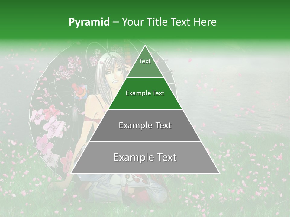 A Woman Holding An Umbrella In A Field Of Flowers PowerPoint Template