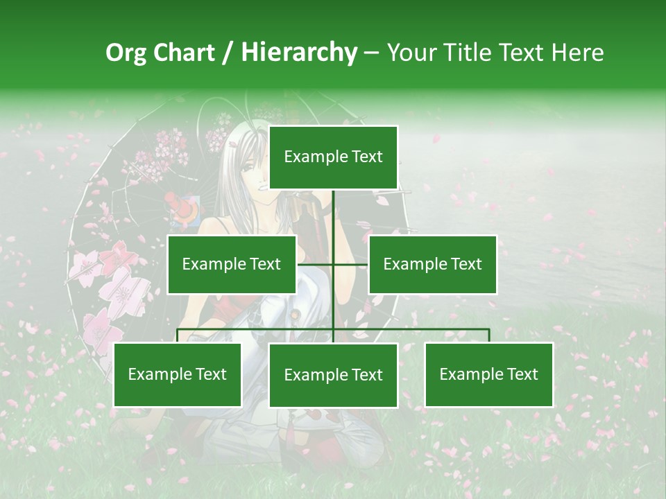 A Woman Holding An Umbrella In A Field Of Flowers PowerPoint Template