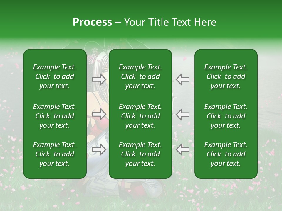 A Woman Holding An Umbrella In A Field Of Flowers PowerPoint Template