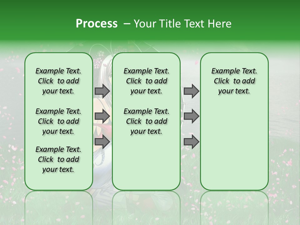A Woman Holding An Umbrella In A Field Of Flowers PowerPoint Template