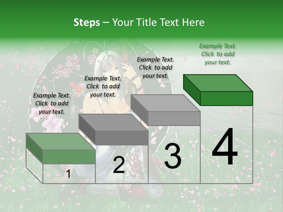 A Woman Holding An Umbrella In A Field Of Flowers PowerPoint Template