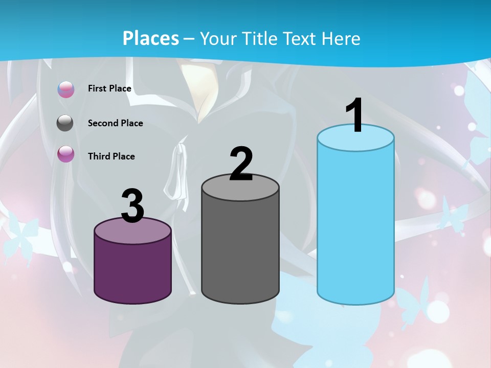 A Anime Character With Long Hair And Black Hair PowerPoint Template